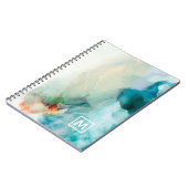 Carnet Ajouter votre initiale | Aversion - Aquarelle bleu (Côté gauche)