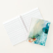 Carnet Ajouter votre initiale | Aversion - Aquarelle bleu (Intérieur)