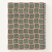 Carnet Ajouter votre initiale | Motif Lignes géométriques (Dos)