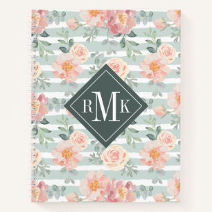 Carnet Ajouter votre monogramme Alicia Rose Motif de ba