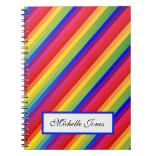 Carnet Ajouter Votre Nom Colorant Rainbow Design Homescho