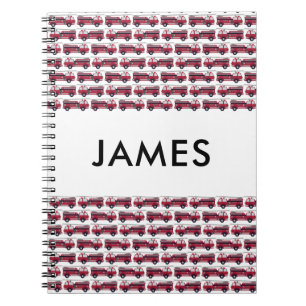 Carnet Ajouter votre nom Red Fire truck Personnalisé