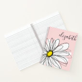 Carnet Ajouter votre nom Whimsical Daisy peut modifier la (Intérieur)