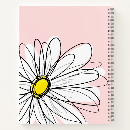 Carnet Ajouter votre nom Whimsical Daisy peut modifier la (Dos)
