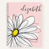 Carnet Ajouter votre nom Whimsical Daisy peut modifier la (Devant)