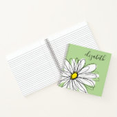 Carnet Ajouter votre nom Whimsical Daisy peut modifier la (Intérieur)