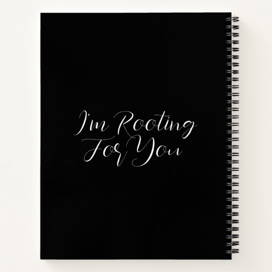 Carnet Ajouter Votre Propre Photo Modern Bold Script Blac (Dos)