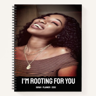 Carnet Ajouter Votre Propre Photo Modern Bold Script Blac