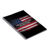 Carnet Ajouter votre texte sur le drapeau américain (Côté Droit)