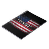 Carnet Ajouter votre texte sur le drapeau américain (Côté gauche)