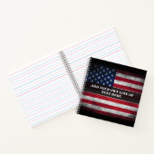Carnet Ajouter votre texte sur le drapeau américain (Intérieur)