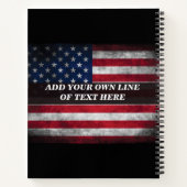 Carnet Ajouter votre texte sur le drapeau américain (Dos)