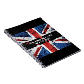 Carnet Ajouter votre texte sur le drapeau anglais Jeu d'o (Côté Droit)