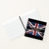 Carnet Ajouter votre texte sur le drapeau anglais Jeu d'o (Intérieur)