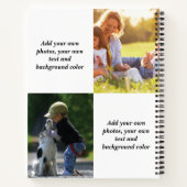 Carnet Ajoutez vos propres photos, texte et arrière-plan  (Dos)