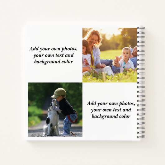 Carnet Ajoutez vos propres photos, texte et jetez pi par  (Dos)