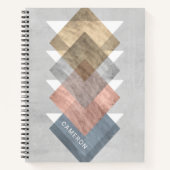 Carnet Ajoutez votre nom | Alignement de diamant I (Devant)