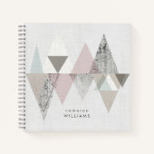 Carnet Ajoutez votre nom | Amuse II | Moderne géométrique (Devant)