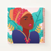 Carnet Ajoutez votre nom | Belle fille africaine (Dos)