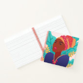 Carnet Ajoutez votre nom | Belle fille africaine (Intérieur)