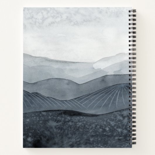 Carnet Ajoutez votre nom | Blustering Grey Valley (Dos)