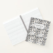 Carnet Ajoutez votre nom | Brush et points noirs (Intérieur)