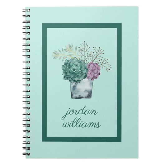 Carnet Ajoutez votre nom | Collection Plante Happiness | (Devant)