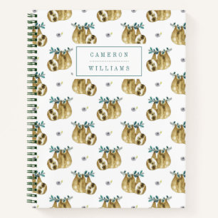 Carnet Ajoutez votre nom   Cutie Motif d'aquarelle à tar