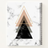 Carnet Ajoutez votre nom | Design d'impression en marbre (Dos)