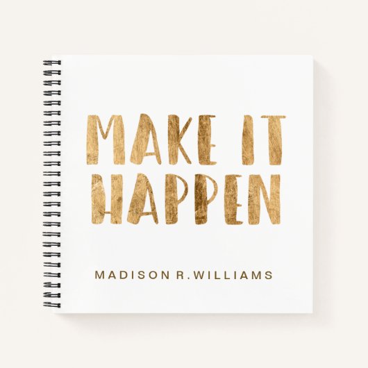 Carnet Ajoutez votre nom | Devis d'alimentation II (Devant)