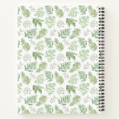 Carnet Ajoutez votre nom | Forest Greenery Motif (Dos)