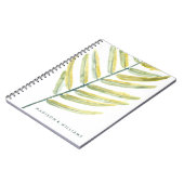 Carnet Ajoutez votre nom | Impressions vertes VII (Côté gauche)