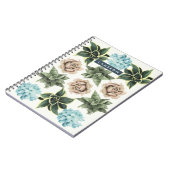 Carnet Ajoutez votre nom | Ligne de succulents (Côté gauche)