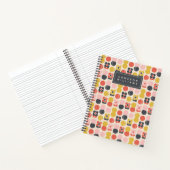 Carnet Ajoutez votre nom | Motif à fleurs moderne du mili (Intérieur)