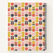 Carnet Ajoutez votre nom | Motif à fleurs moderne du mili (Dos)