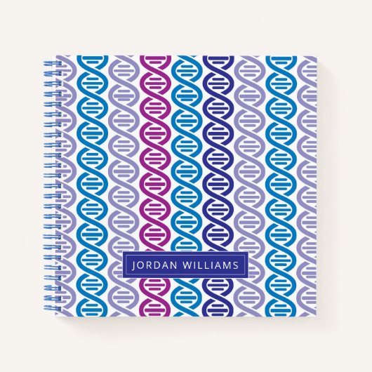 Carnet Ajoutez votre nom | MOTIF ADN (Devant)