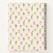 Carnet Ajoutez votre nom | Motif Cactus mignon (Dos)