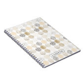 Carnet Ajoutez votre nom | Motif circulaire Abstrait neut (Côté Droit)