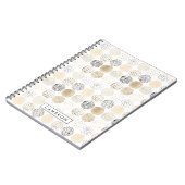 Carnet Ajoutez votre nom | Motif circulaire Abstrait neut (Côté gauche)