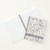 Carnet Ajoutez votre nom | Motif d'aquarelle rose doux (Intérieur)