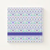 Carnet Ajoutez votre nom | Motif d'art folklorique en mos (Dos)