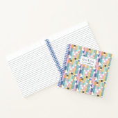 Carnet Ajoutez votre nom | Motif de forme d'aquarelle Abs (Intérieur)