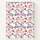 Carnet Ajoutez votre nom | Motif de maquillage aquarelle (Dos)