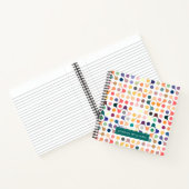 Carnet Ajoutez votre nom | Motif de structure moléculaire (Intérieur)