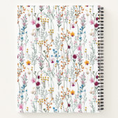 Carnet Ajoutez votre nom | Motif Fleur sauvage d'été (Dos)
