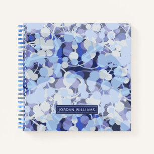 Carnet Ajoutez votre nom Motif microbe violet