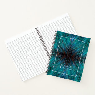 Carnet Ajoutez Votre Nom Oiseau de Paradis Fractale Plu