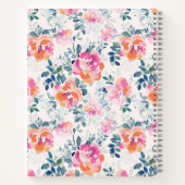 Carnet Ajoutez votre nom | Ordinateur portable Motif Rose (Dos)