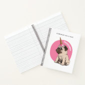 Carnet Ajoutez votre nom | Pugicorn (Intérieur)