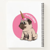 Carnet Ajoutez votre nom | Pugicorn (Dos)